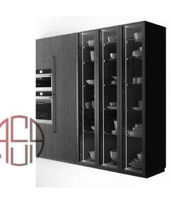 پروفیل درب کمد و کابینت مدل بریتیش استایل فانتونی مشکی مات 4000mm کد i310