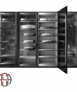 پروفیل درب کمد و کابینت مدل اسپانیش استایل رنگ مشکی مات 3000 mm کد i330