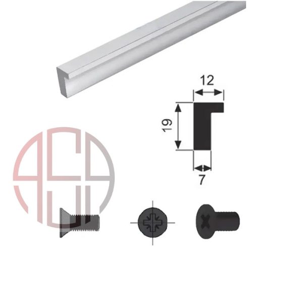 دستگیره خطی روکار عمودی فانتونی طول 3000mm
