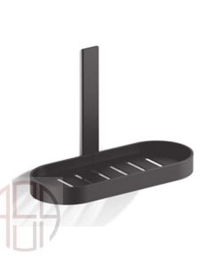 شلف حمام مشبک یک طبقه چسبی مدل A فانتونی رنگ مشکی مات کد S005