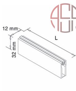 Alternative view of میله رگال و زیر سری  فانتونی مستطیل عرض 3000mm