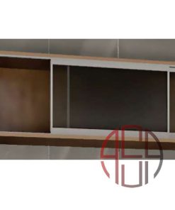مکانیزم هوایی درب ریلی شیشه ای 2400 mm توکار با فریم آلومینیومی دو درب بدون آرامبند فانتونی کد C721