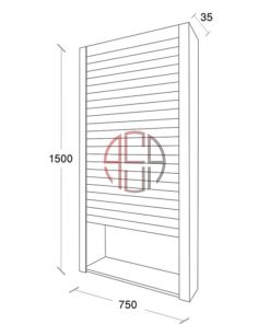 مکانیزم هوایی برقی درب کرکره ای (رولر شاتر) عرض 750 mm فانتونی کد C801-C811