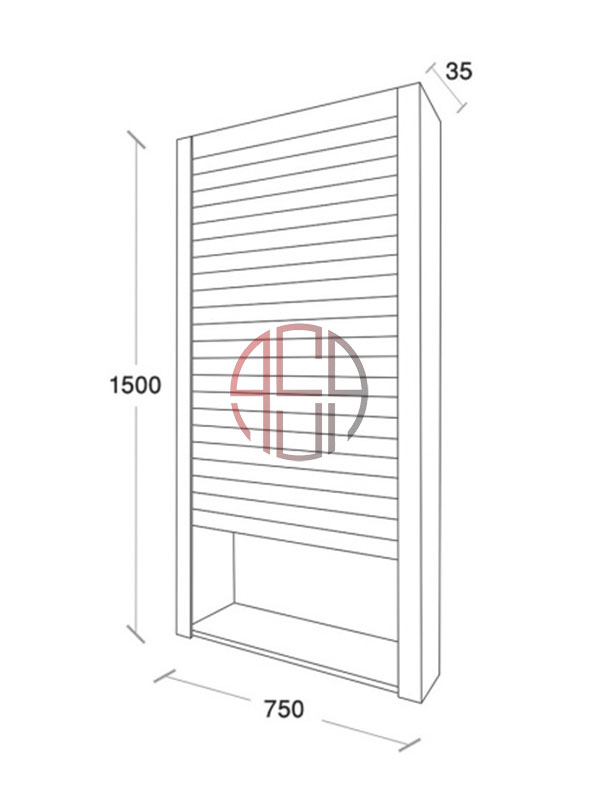 مکانیزم هوایی برقی درب کرکره ای (رولر شاتر) عرض 750 mm فانتونی کد C801-C811