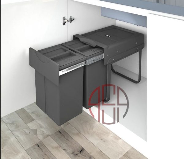 سطل زباله دو مخزنه (40 لیتری) پلاتین پرو کد 8633