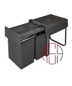 سطل زباله دو مخزنه (40 لیتری) پلاتین پرو کد 8633