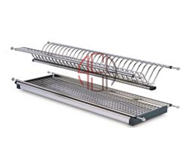 آبچک استیل 2 طبقه سینی دار پلاتین کد 1026 -1027 -1028