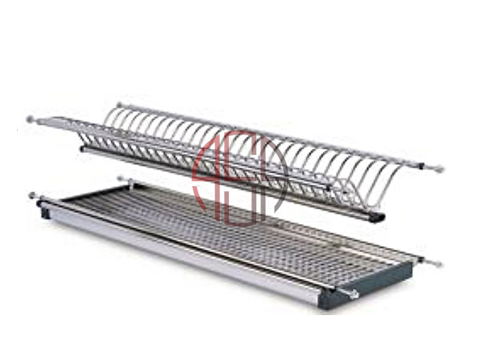 آبچک استیل 2 طبقه سینی دار پلاتین کد 1026 -1027 -1028