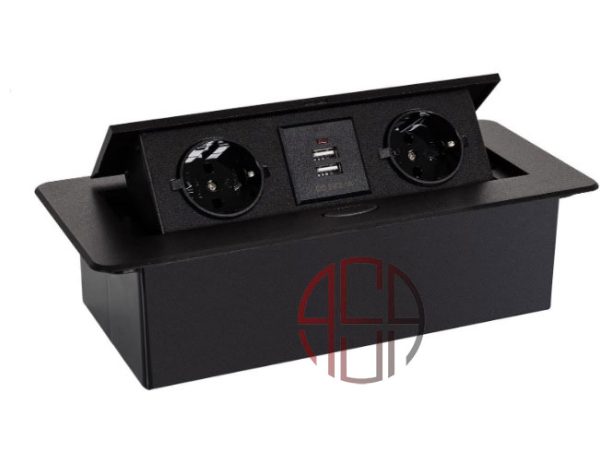 پریز توکار پاپ آپ 2G (USB -Type C) پلاتین کد 1074-1075