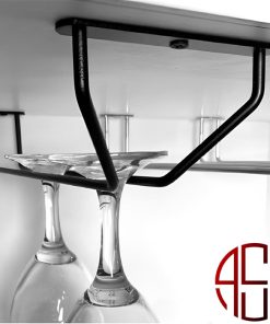 رک تک ریلی جای گیلاس زیر کابینت هوایی رنگ مشکی فانتونی کد G097