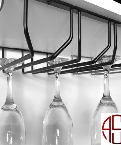 رک دو ریلی جای گیلاس زیر کابینت هوایی رنگ مشکی فانتونی کد G098