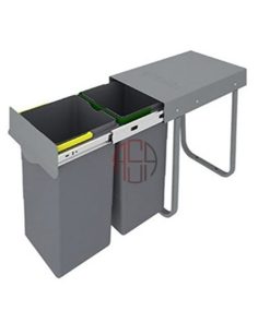 سطل زباله دو مخزنه (40لیتری) پلاتین کد 3633