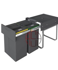 سطل زباله دو مخزنه هایلوکس (40لیتری) پلاتین کد 3653