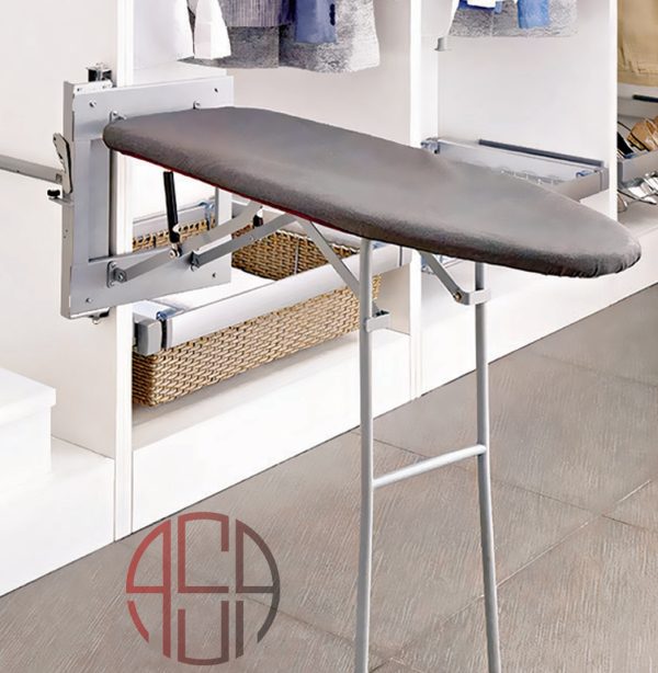 میز اتو ریلی ایستاده دیواری با پایه متصل به بدنه فانتونی -کد J406