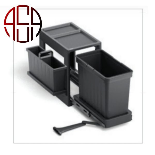 سطل زباله ریلی داخل کابینت تک مخزن 20 لیتری ملونی مدل 9242