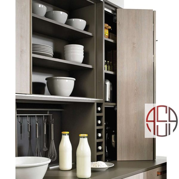 مکانیزم درب تاشو فولدینگ کامپکت دو درب مدل چوبی فانتونی کد K020