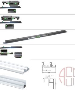 Alternative view of مکانیزم درب ریلی تاپ لاین 3600mm روکار سه درب فانتونی کد K026