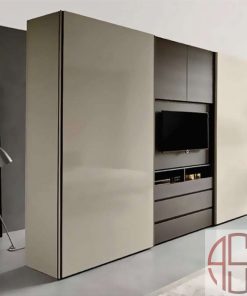 مکانیزم درب ریلی این لاین دکوراتیو 2700mm دو درب برقی متقارن فانتونی کد K080-K079