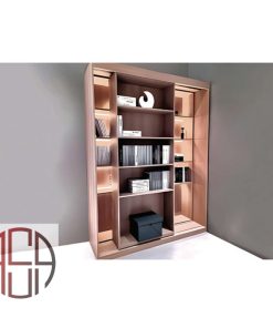 مکانیزم ریلی دکوراتیو  Moving Shelf کتابخانه با عرض 3000mm فانتونی کد K250
