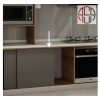 مکانیزم درب ریلی تاپ لاین 2400mm توکار دو درب چوبی بدون پروفیل کف فانتونی کد K524