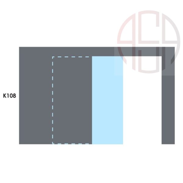 مکانیزم روف هنگ 2400mm تک درب فریم لس شیشه ای ساختمانی دستی فانتونی کد K108