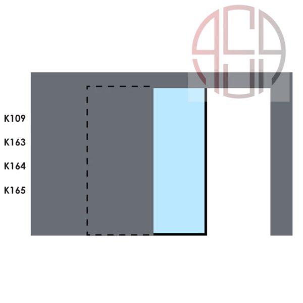 مکانیزم روف هنگ تک درب پروفیل آلومینیومی ریلی ساختمانی دستی و برقی فانتونی کد K165-K164-K163-K109