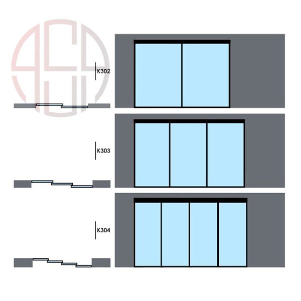 مکانیزم های لینکیج پروفیل آلومینیوم دستی تک جداره فانتونی کد K302 تا K306