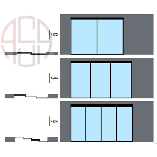 مکانیزم های لینکیج پروفیل آلومینیوم دستی دو جداره فانتونی کد K632 تا K636