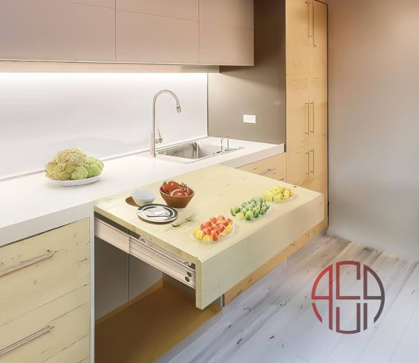 مکانیزم کشویی میزکار (هم سطح)ملونی تحمل وزن 3 کیلوگرم  کد9256