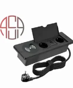 پریز توکار مدل BK22 (دارای شارژر وایرلس و پورت‌های USB)
